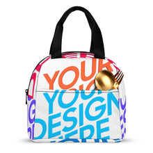 Lade das Bild in den Galerie-Viewer, Multi-Image-Druck Lunchtasche Kühltasche Isoliertasche Lunchbag Thermotasche mit Reißverschluss mit Fotos Muster Text Logo selbst gestalten und bedrucken