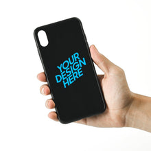 Lade das Bild in den Galerie-Viewer, Schwarze TPU-Glashülle Handyhülle für Apple iPhone XS mit Foto selbst gestalten und bedrucken
