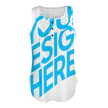 Lade das Bild in den Galerie-Viewer, Einzelbilddruck Ärmelloses T-Shirt BCT Damen mit Foto Muster Text Logo selbst gestalten und bedrucken