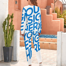 Lade das Bild in den Galerie-Viewer, Einzelbilddruck Damen / Frauen Loungewear Suit Pullover Anzug Trainingsanzug CT20 (Set, 2-tlg) mit Foto Text Muster selbst gestalten und bedrucken