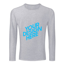 Lade das Bild in den Galerie-Viewer, Langarm T-Shirt mit Rundhalsausschnitt Herren selbst gestalten und bedrucken