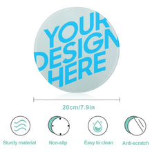 Lade das Bild in den Galerie-Viewer, Schneidebrett Glas personalisiert mit Fotos Muster Text Logo selbst gestalten und bedrucken