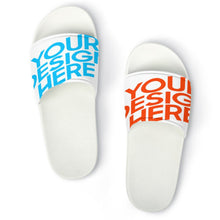 Lade das Bild in den Galerie-Viewer, Multi-Image-Druck Badeschuhe Herren Damen PVC Hausschuhe Slippers Flip Flops Pantolette mit Fotos Muster Text Logo selbst gestalten und bedrucken