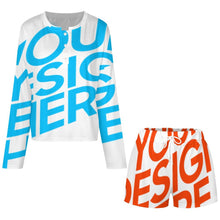 Lade das Bild in den Galerie-Viewer, Einzelbild-Design Damen / Frauen Pyjama Schlafanzug (2 tlg.) 203 mit Foto Design Motiv Text selbst gestalten und bedrucken