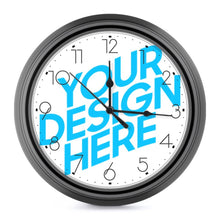Lade das Bild in den Galerie-Viewer, Europäische Runde Vintage PC Fotouhr Wanduhr mit Foto Text selbst gestalten und bedrucken