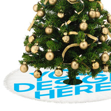 Lade das Bild in den Galerie-Viewer, Kurzer Plüsch Weihnachtsbaumrock Weihnachtsbaumdecke mit Troddel 30"×30" 36"×36" 48"×48" selbst gestalten und bedrucken