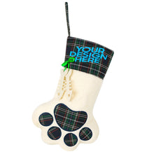 Lade das Bild in den Galerie-Viewer, Wärmetransfer Christbaumschmuck Hundepfote-Weihnachtsstrümpfe mit großer Pfote für Weihnachtsdeko mit Foto Design Motiv Text selbst gestalten und bedrucken