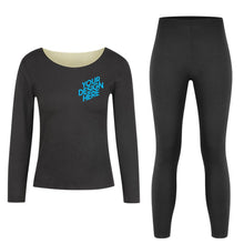 Lade das Bild in den Galerie-Viewer, Damen / Frauen Thermounterwäsche Funktionsunterwäsche Skiunterwäsche Set BR001 Hemd Hose mit Fotos Muster Text Logo selbst gestalten und bedrucken