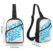 Lade das Bild in den Galerie-Viewer, Unisex Mini Faltbare Brusttasche A004 Schultertasche Umhängetasche Sling Bag Rucksack Crossbody Rucksack mit Foto / Text selbst gestalten und bedrucken