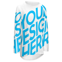 Lade das Bild in den Galerie-Viewer, Langärmliges Shirt T-Shirt Kleid Damen / Frauen mit Foto & Text selbst gestalten und bedrucken
