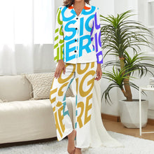 Lade das Bild in den Galerie-Viewer, Multi-Image-Druck Damen / Frauen DTZ Pyjama im Hemdblusenlook (1 tlg., 1 Stück) Schlafanzug Nachthemd durchgeknöpft mit Fotos Muster Text Logo selbst gestalten und bedrucken