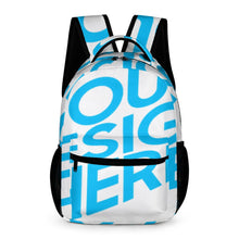 Lade das Bild in den Galerie-Viewer, Hochwertige Einzelbilddruck Kinderrucksack Schultasche für Jungen und Mädchen mit Fotos Muster Text Logo selbst gestalten und bedrucken