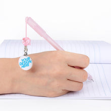 Lade das Bild in den Galerie-Viewer, Kristallglas Unterschriftenstift Gel Stift mit Anhänger selbst gestalten und bedrucken