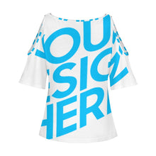 Lade das Bild in den Galerie-Viewer, Einzelbild-Design Druck Große Größen Sexy Schulterfreie TShirt Off-Shoulder-T-Shirt AVT Damen / Frauen mit Fotos Muster Text Logo selbst gestalten und bedrucken