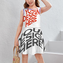 Lade das Bild in den Galerie-Viewer, Einzelbild-Design Mädchen Kleid Trägerkleid F12Q mit Foto Design Motiv Text selbst gestalten und bedrucken