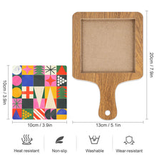 Lade das Bild in den Galerie-Viewer, Tabletts & Untersetzer Untertasse aus Holz in der Küche oder Wohnung mit Foto Text selbst gestalten und bedrucken