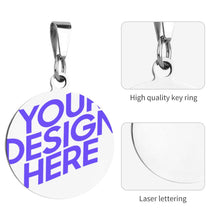 Lade das Bild in den Galerie-Viewer, Haustier Erkennungsmarke Adressanhänger Klein Anhänger Leicht Edelstahl Hunde Namen-Schild (Druck der Unterschiedlichen Bilder auf beiden Seiten) mit Fotos Muster Text Logo selbst gestalten und bedrucken