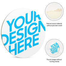 Lade das Bild in den Galerie-Viewer, Holz Geburtstafeln Geburtskarte Geburtsschilder Rund des Babys mit Fotos Muster Text Logo selbst gestalten und bedrucken