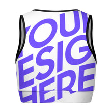 Lade das Bild in den Galerie-Viewer, Einzelbild-Design Damen / Frauen Sport-BH Yoga Crop Top Push Up YJ053 mit Foto Design Motiv Text selbst gestalten und bedrucken