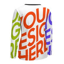 Lade das Bild in den Galerie-Viewer, Multi-Image-Druck Cutout Langarmshirt Longshirt Pullover Top NZ051 mit U Ausschnitt mit Fotos Muster Text Logo selbst gestalten und bedrucken