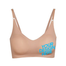 Lade das Bild in den Galerie-Viewer, (Druck auf dem unteren linken Teil) Personalisierte nahtlose Push-up-BH Bustier Bralette BH Sling Unterwäsche BH WH022 mit Fotos Muster Text Logo selbst gestalten und bedrucken