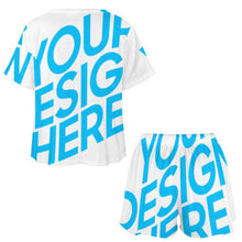 Lade das Bild in den Galerie-Viewer, Einzelbilddruck Damen / Frauen Freizeitanzug Hausanzug T-Shirt & Shorts UTZ mit Fotos Muster Text Logo selbst gestalten und bedrucken
