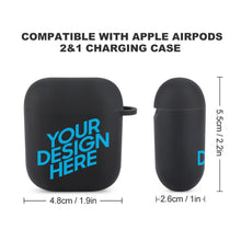 Lade das Bild in den Galerie-Viewer, Kopfhörergehäuse Schutzhülle für Bluetooth-Ohrhörer für AirPods 1 / 2 (schwarz / weiß) mit Logo Motiv oder Foto selbst gestalten und bedrucken