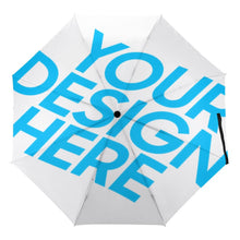 Lade das Bild in den Galerie-Viewer, Faltbarer Regenschirm 3-Falt Automatikschirm / Manual Taschenschirm mit Fotos Muster Text Logo selbst gestalten und bedrucken