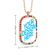 Lade das Bild in den Galerie-Viewer, Rose Gold Fancy Diamond Ausgefallener Diamant Halskette mit Anhänger selbst gestalten und bedrucken