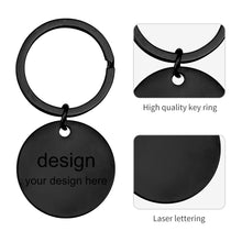 Lade das Bild in den Galerie-Viewer, Schlüsselanhänger Metall Anhänger aus Titan Stahl (fünf Stil verfügbar) mit Namen Gravur selbst gestalten