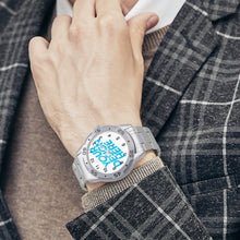 Lade das Bild in den Galerie-Viewer, Business Stahlband Uhr Armbanduhr selbst gestalten und bedrucken