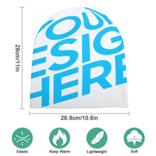 Lade das Bild in den Galerie-Viewer, Beanie Mütze Hut Kopfbedeckungen für Damen Frauen Herren Männer Unisex mit Foto Text selbst gestalten und bedrucken