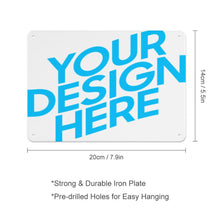 Lade das Bild in den Galerie-Viewer, 14*20cm Horizontale Version Metallschild Blechschilder Deko Schild mit Spruch Wand- und Türdeko mit Fotos Text selbst gestalten und bedrucken