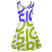 Lade das Bild in den Galerie-Viewer, Multi-Image-Druck Damen / Frauen ärmelloses Abendkleid Cocktailkleid TQ Kleid mit Bodyforming-Effekt mit Fotos Muster Text Logo selbst gestalten und bedrucken