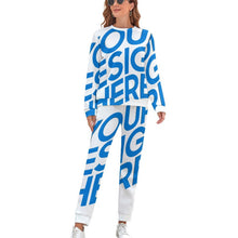 Lade das Bild in den Galerie-Viewer, Einzelbilddruck Damen / Frauen Loungewear Suit Pullover Anzug Trainingsanzug CT20 (Set, 2-tlg) mit Foto Text Muster selbst gestalten und bedrucken