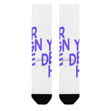 Lade das Bild in den Galerie-Viewer, Socken Sportsocken lang Damen Herren mit Allover Print mit Foto Design Motiv Text selbst gestalten und bedrucken
