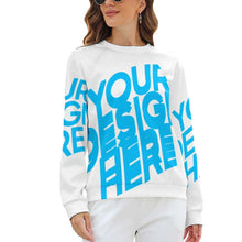 Lade das Bild in den Galerie-Viewer, Einzelbilddruck Raglan Shirt Rund-Ausschnitt Sweatershirt Langarmshirt RH Damen / Frauen mit Fotos Muster Text Logo selbst gestalten und bedrucken
