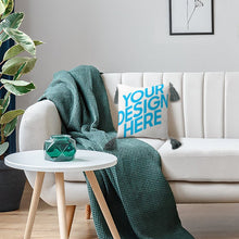 Lade das Bild in den Galerie-Viewer, Kuschelkissen Kissenbezug Kissenhülle aus Baumwolle und Leinen mit Kissenkern mit Quaste mit Foto selbst gestalten und bedrucken