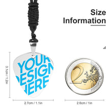 Lade das Bild in den Galerie-Viewer, Herren Retro Plektrum Halskette mit Anhänger aus Edelstahl mit Foto Namen Logo selbst gestalten und bedrucken