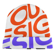 Lade das Bild in den Galerie-Viewer, Multi-Image-Druck Volldruck Strickmütze Beanie Wintermütze für Herren und Damen mit Fotos Muster Text Logo selbst gestalten und bedrucken