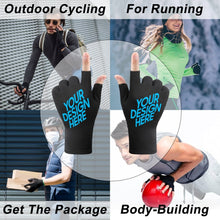 Lade das Bild in den Galerie-Viewer, Halbfingerhandschuhe / Fahrradhandschuhe / Halbfinger Handschuhe rutschfest für Radfahren mit Foto selbst gestalten und bedrucken