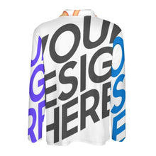 Lade das Bild in den Galerie-Viewer, Multi-Image-Druck Sport Langarm Polo Shirt Hemd Langarmhemd Businesshemd SDS008 Herren / Männer mit Fotos Muster Text Logo selbst gestalten und bedrucken