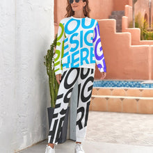 Lade das Bild in den Galerie-Viewer, Multi-Image-Druck Damen / Frauen Klassischer Pullover Anzug Trainingsanzug CT20 mit Foto Text Muster selbst gestalten und bedrucken