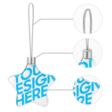 Lade das Bild in den Galerie-Viewer, Weihnachtssterne Weihnachtsdeko aus Kunststoff + Aluminiumblech als Anhänger für Weihnachten mit Foto & Text selbst gestalten und bedrucken