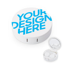 Lade das Bild in den Galerie-Viewer, Rundes Kontaktlinsenetui tragbares 2er-Pack Kontaktlinsenhalter Behälter mit Foto Text Muster selbst gestalten und bedrucken