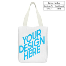 Lade das Bild in den Galerie-Viewer, 32×38cm Einseitiger Druck Canvas Tote Tasche Stoffbeutel Einkaufstasche mit Innentasche selbst gestalten und bedrucken