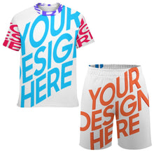 Lade das Bild in den Galerie-Viewer, Kinder Jungen Trainingsanzug Sportanzug Jogginganzüge Basic Anzug TSHIRT T-Shirt Kurze Hose Short Sportlich mit Foto Text selbst gestalten und bedrucken