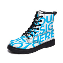 Lade das Bild in den Galerie-Viewer, Damen / Herren Leder Winter Stiefel Voll bedruckte Stiefel mit Foto selbst gestalten und bedrucken