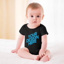 Lade das Bild in den Galerie-Viewer, Overall Kurzarm Strampler Baby Bodysuit mit Foto Text selbst gestalten und bedrucken