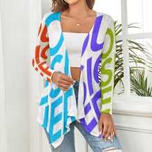 Lade das Bild in den Galerie-Viewer, Damen / Frauen Multi-Image-Druck Strickjacke offene Form Knitted Cardigan NZ050 mit Foto Text Muster selbst gestalten und bedrucken